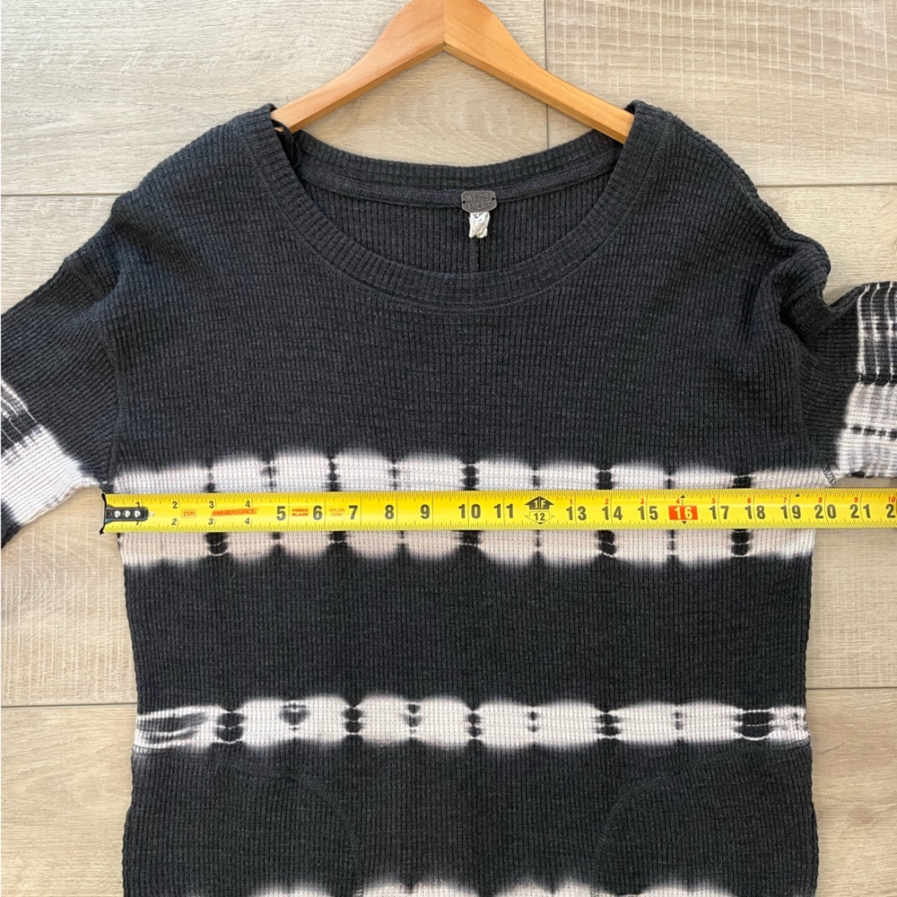 WE THE FREE boho canyon wash tie dye long line tunic with pockets size XS - Picture 3 of 10